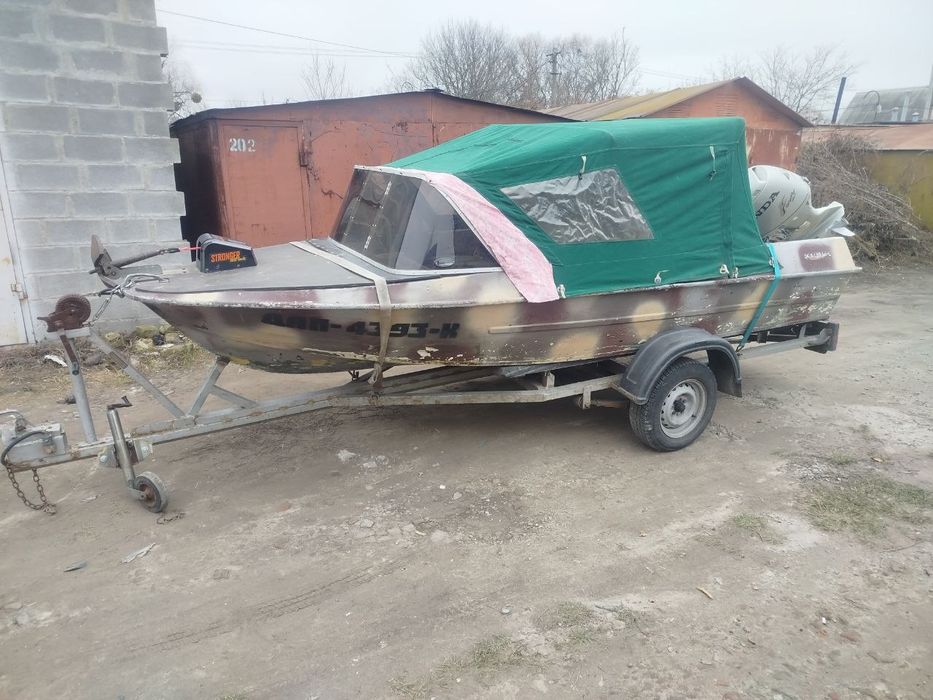 Комплект човен Крим Honda bf40 лафет