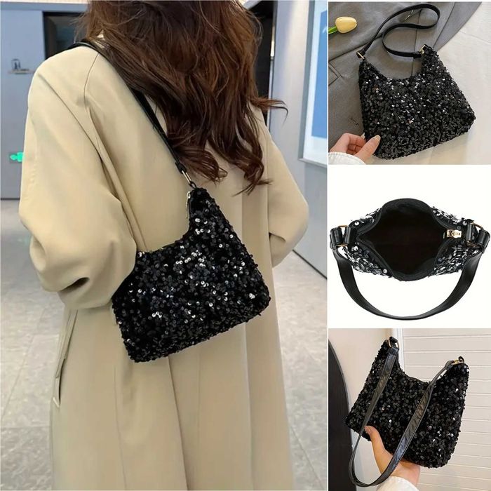 Bolsa elegante de lantejoulas. Nova.