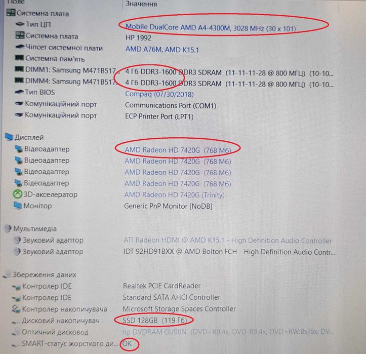 HP ProBook 655 G1 AMD A4-4300m\ 15.6" FullHD\ SSD М2\ 4 години