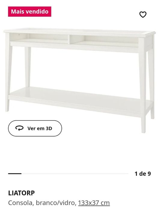 Consola branca Liatorp da IKEA