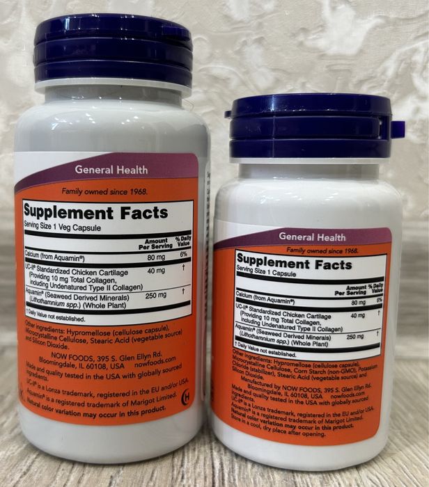 Коллаген UC-II 60, 120 капсул Now Foods, коллаген 2 типа Нау Фудс