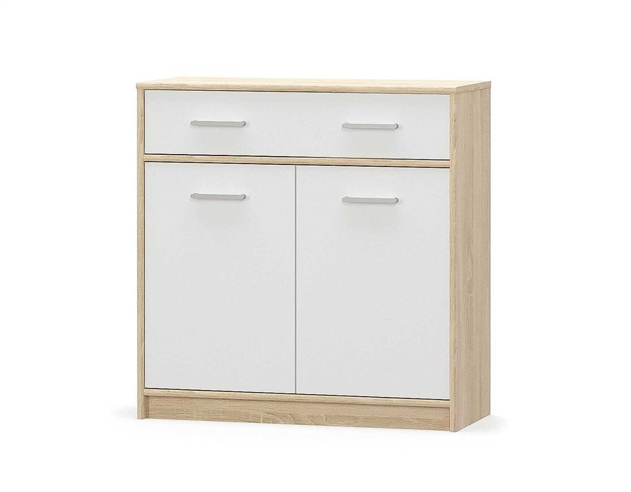 Комод 2д1ш компактний 84 см с ящиком Сонома/Белый Новий, Склад