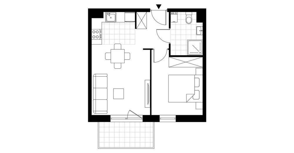 2-pokojowe mieszkanie 39m2 + balkon Bez Prowizji