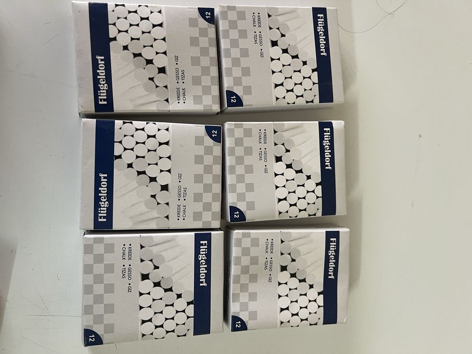 Giz branco Flügeldoff – NOVO (6 caixas)