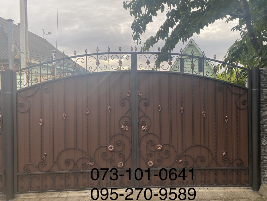 Ворота відкатні та розпашні, калітки, вироби з металу