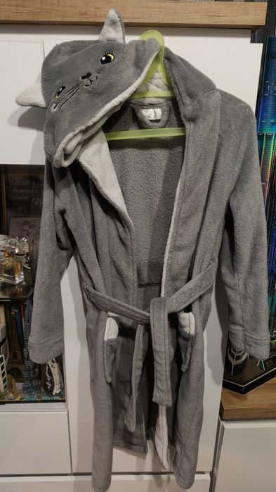 Szlafrok dziecięcy r. 146/152  Kot