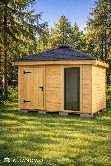 Narzędziowy domek drewniany ogrodowy 3x3 | producent | c24