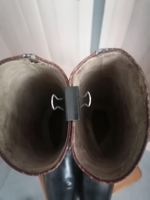 Męskie oficerki – skórzane, wysokie – rozmiar ok. EU 46–47