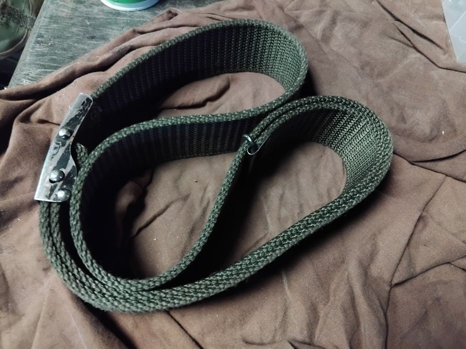 Pas żołnierski wojskowy wz 957/MON khaki z metalową klamrą WP