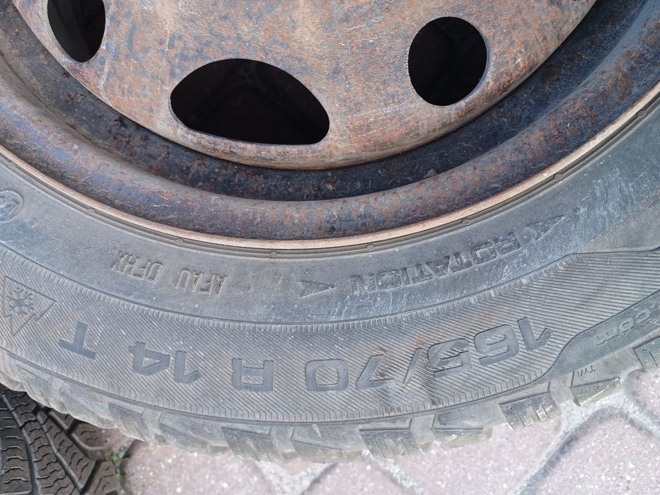 Koła, felgi stalowe z oponami 165/70 R14 zimowe Chevrolet Spark