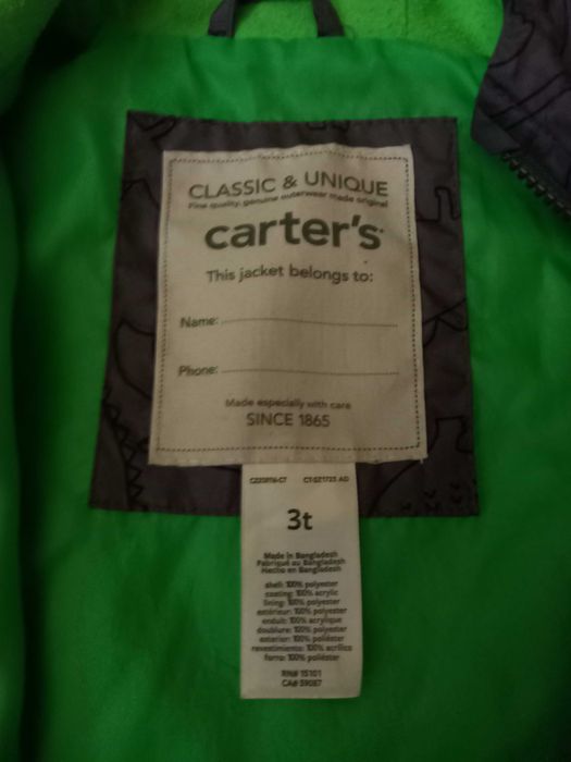 Дитячвєа вітровка carter's 3t