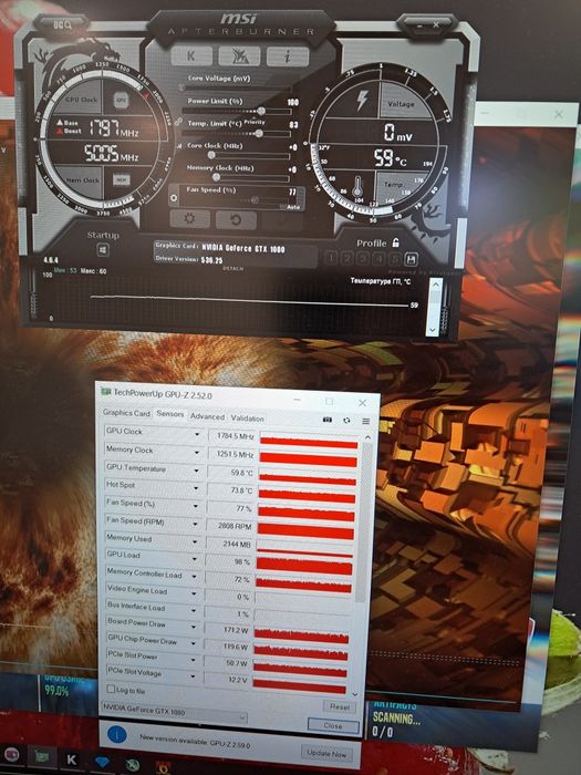Видеокарта КАК НОВАЯ ASUS STRIX GTX 1080  8GB пломба др.