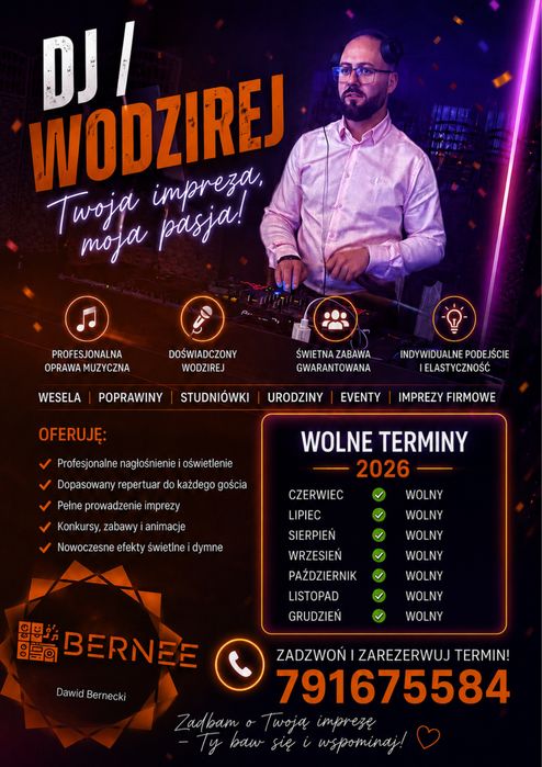 DJ/Wodzirej na Wesele, 18-stkę i Każdą Imprezę