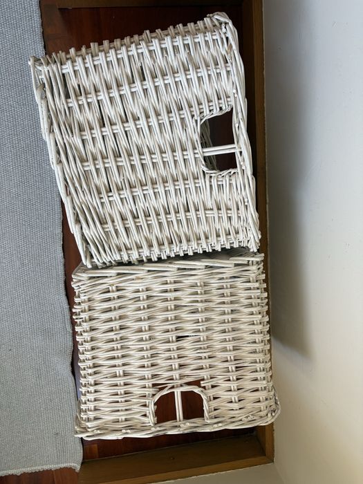Caixa cesto branco ikea
