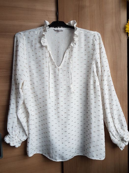 Śliczna bluzka ze złotymi detalami  rozm  42