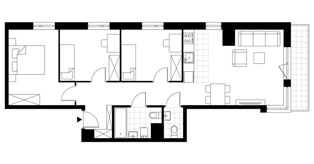 4-pokojowe mieszkanie 68m2 + balkon Bez Prowizji