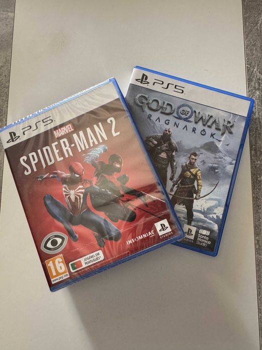 Jogos PS5 – Spider-Man 2, God of War Ragnarok + Suporte Vertical