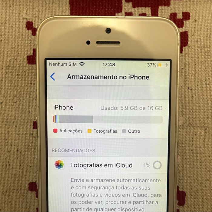 Iphone 5s (16gb) • Branco • iOS 12.5.4