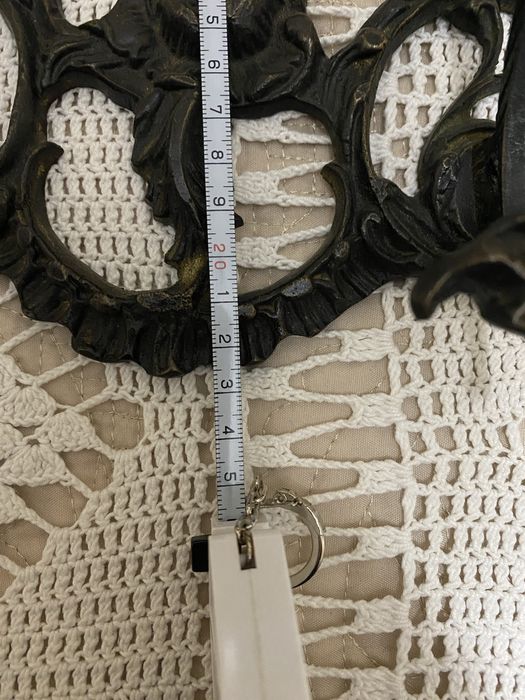 Cabideiro de parede victoriano vintage em ferro forjado