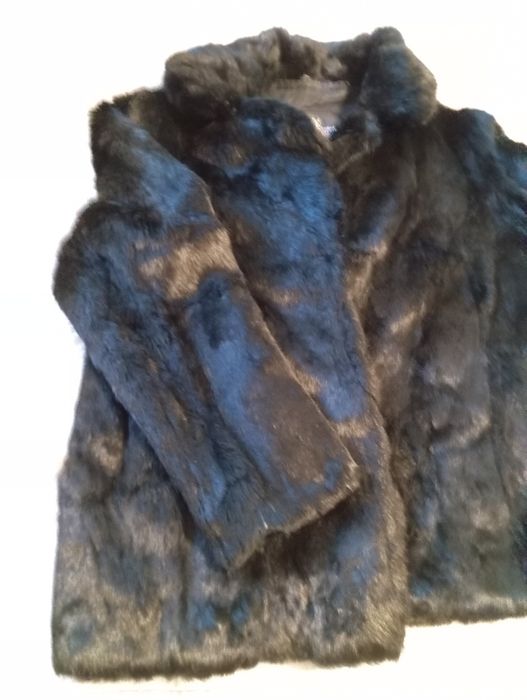 Echt pelz echt bont futro naturalne czarne