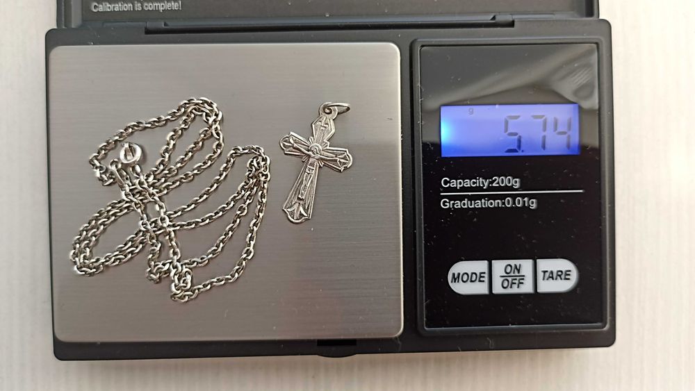 Срібний ланцюжок з хрестиком 5,74гр.