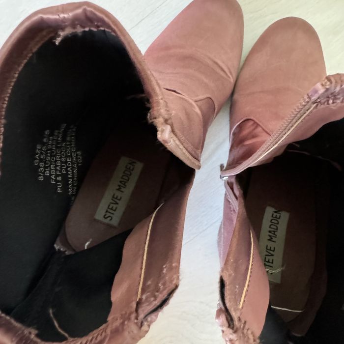 Steve madden buty botki damskie różowe Pinterest zamszowe 38,5