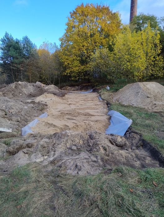 Usługi koparko-ładowarką, minikoparką wywrotką. Drenaże i odwodnienia