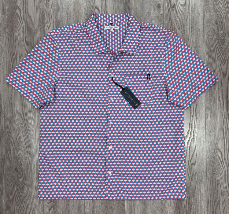 Polo Assn XL Хлопковая Мужская рубашка тенниска xl polo поло assn куб