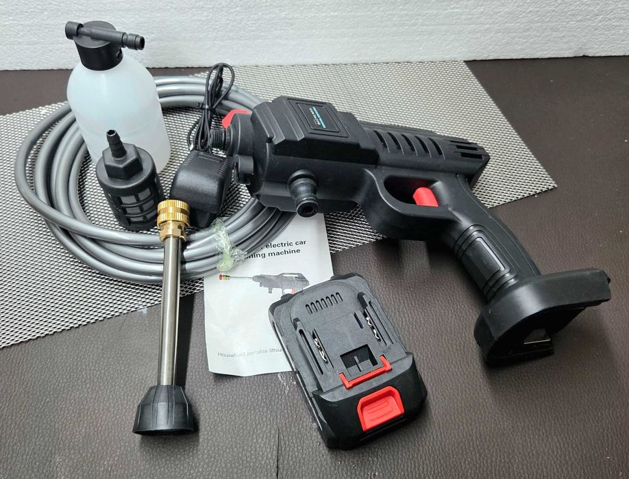 Pistola de lavagem de alta pressão a bateria