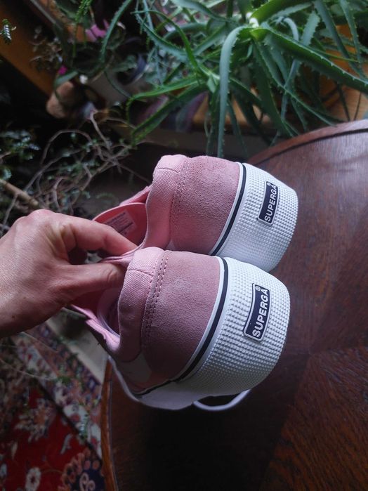 nowe różowe Tenisówki Superga na platformie Revolley Colorblock Różowe