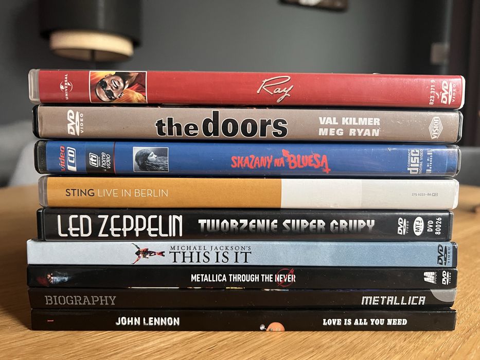 Kolekcja płyt DVD 9 filmów koncertów i dokumentów muzycznych Metallica