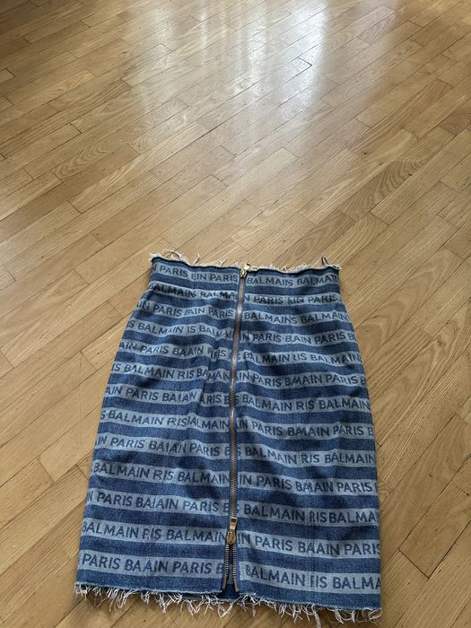 Джинсовая  юбка Balmain