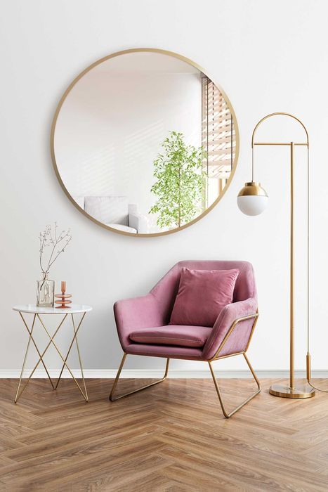 Lustro w ramie mdf slim OTYLIA FI 70 cm - ALFARAM