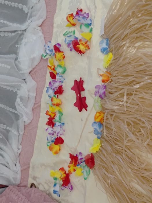 Strój przebranie hawajskie Hawaje aloha 5 części roz uniwersalny