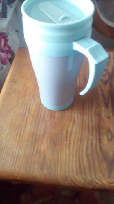 Кружка термос пластмасовая 400мл.