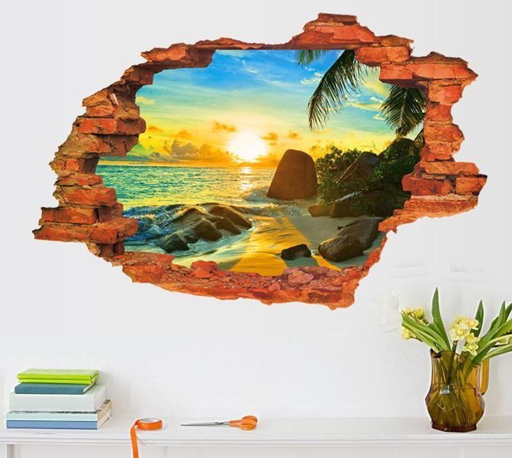 Naklejki ścienne na ścianę Widok 3D WS-0141