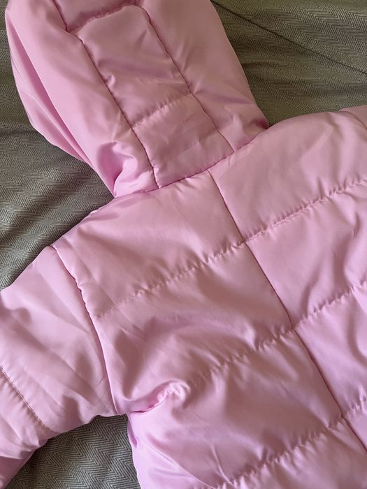 Зимовий рожевий комбінезон / комбінезон 74- 80 розмір