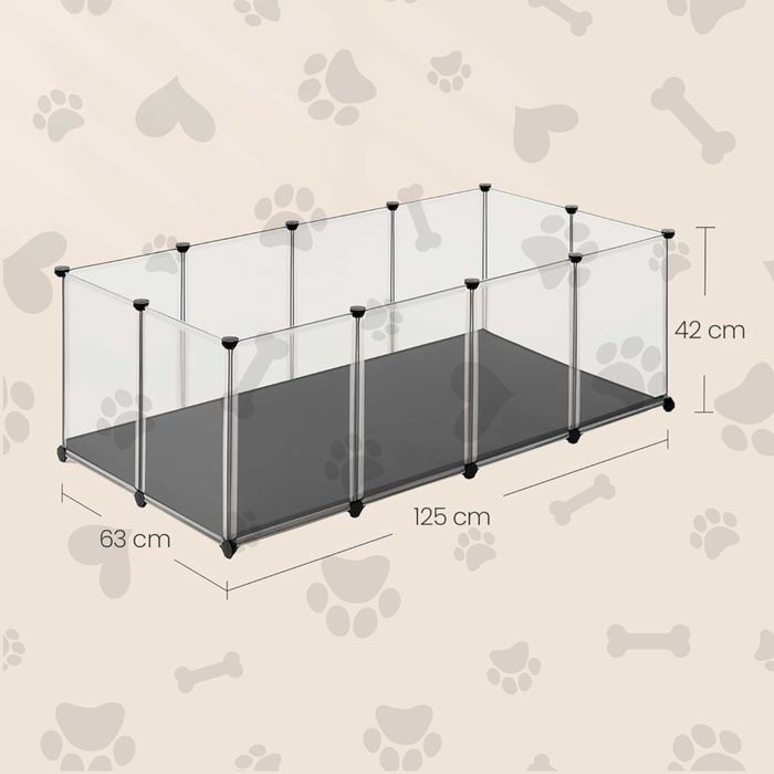 Klatka dla zwierząt z panelami podłogowymi wybieg dla królików,świnek