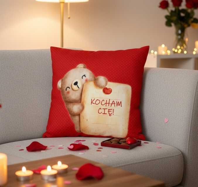 poszewka na poduszkę Kocham Cię Walentynki  wzór nr.  2