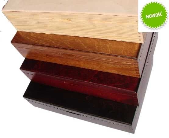 KUFEREK drewniany XL do 8 palet (4 kolory) NOWOŚĆ