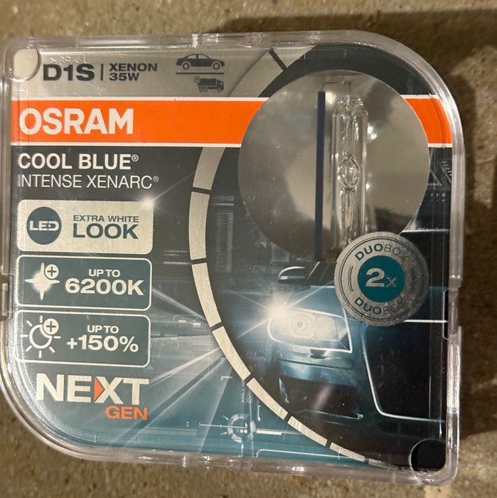 Żarówki Xenon żarnik D1S Osram cool blue jak LED duobox, nowe! Komplet