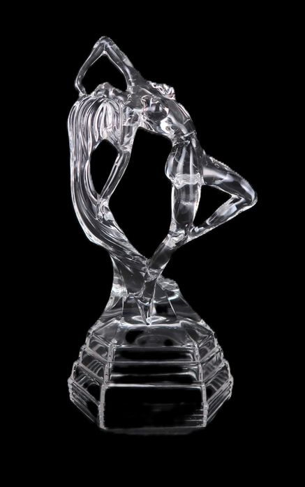 Esculturas Art Deco em cristal, CADA)