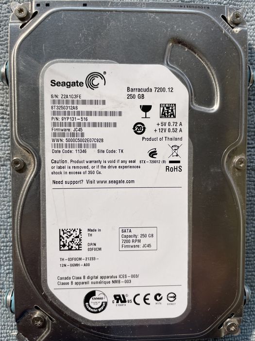 Disco Seagate Barracuda 7200 rpm 250gb