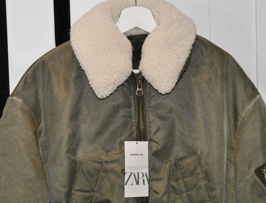 Zara piękna kurtka bomberka futerko nowa 34 XS