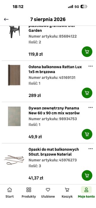 Mata balkonowa brazowa Rattan Lux