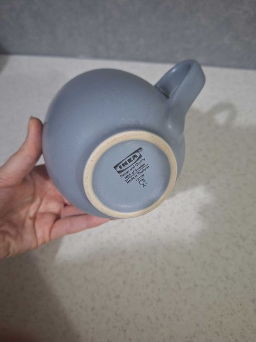 kubek ikea duży niebieski