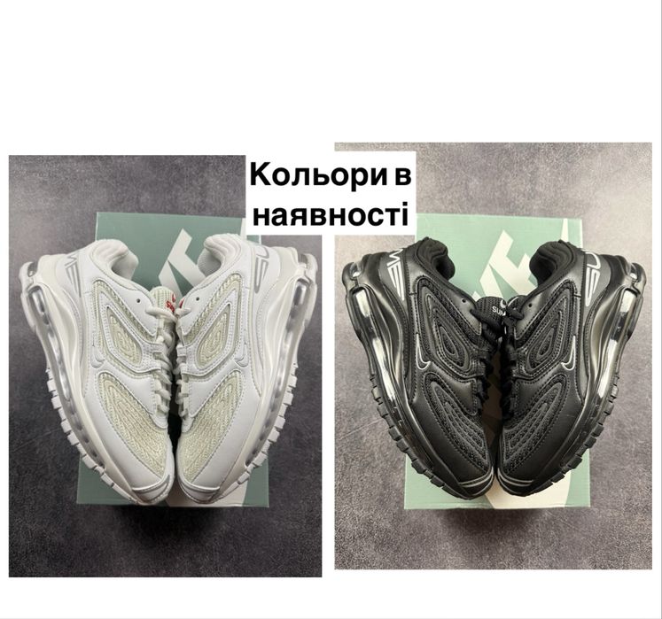 Найкраща Якість! Кросівки Nike Air Max 98 x Supreme Black•Найк Аір макс (чорні) Супрім,supreme nike, air max 98