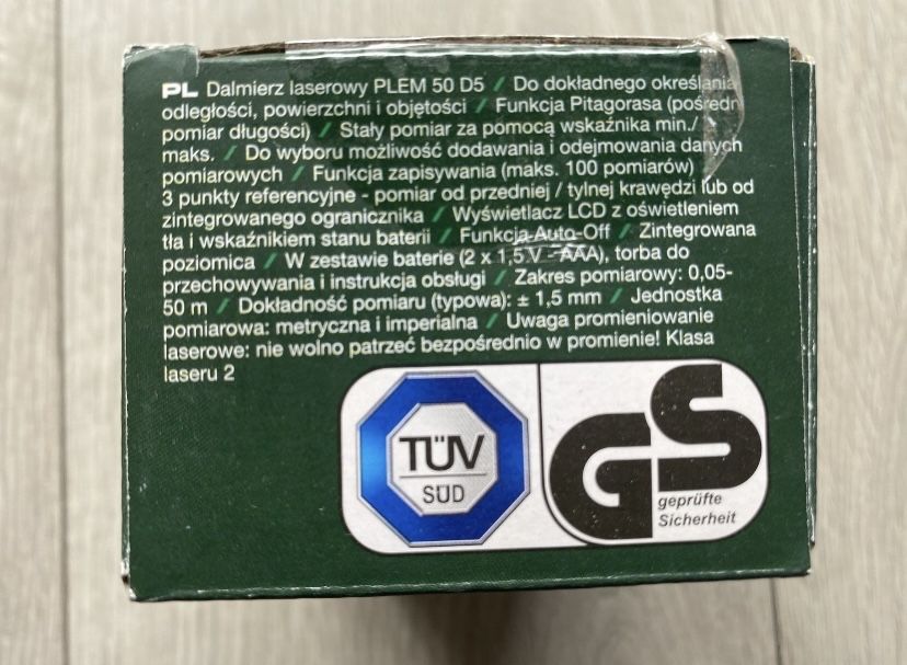 Nowy Miernik Dalmierz Laserowy Parkside PLEM 50 D5 Okazja