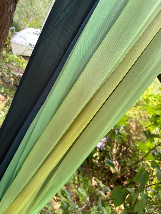 Tanio ! szarfa aerial joga 14m2 solidnego materiału PIĘKNY KOLOR