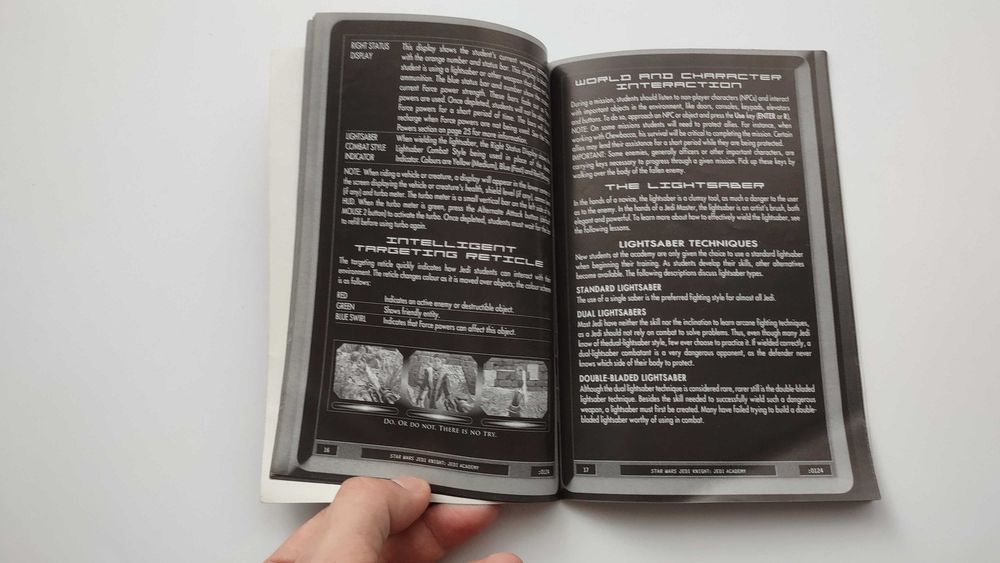 Star Wars Jedi Knight Jedi Academy instrukcja po angielsku